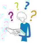 ILL_119_Woman reading personal profile question marks (ILD) 290 x 290-01